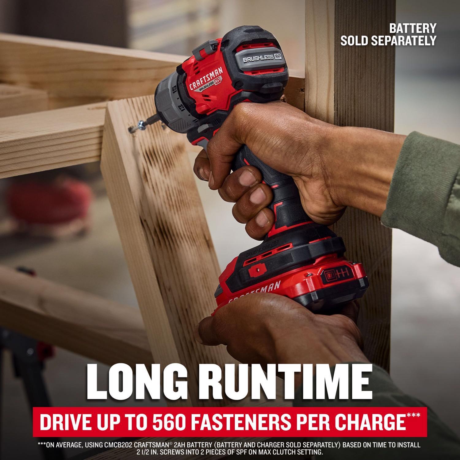 CRAFTSMAN V20 Brushless RP Brushless Cordless Powered Screwdriver Tool Only