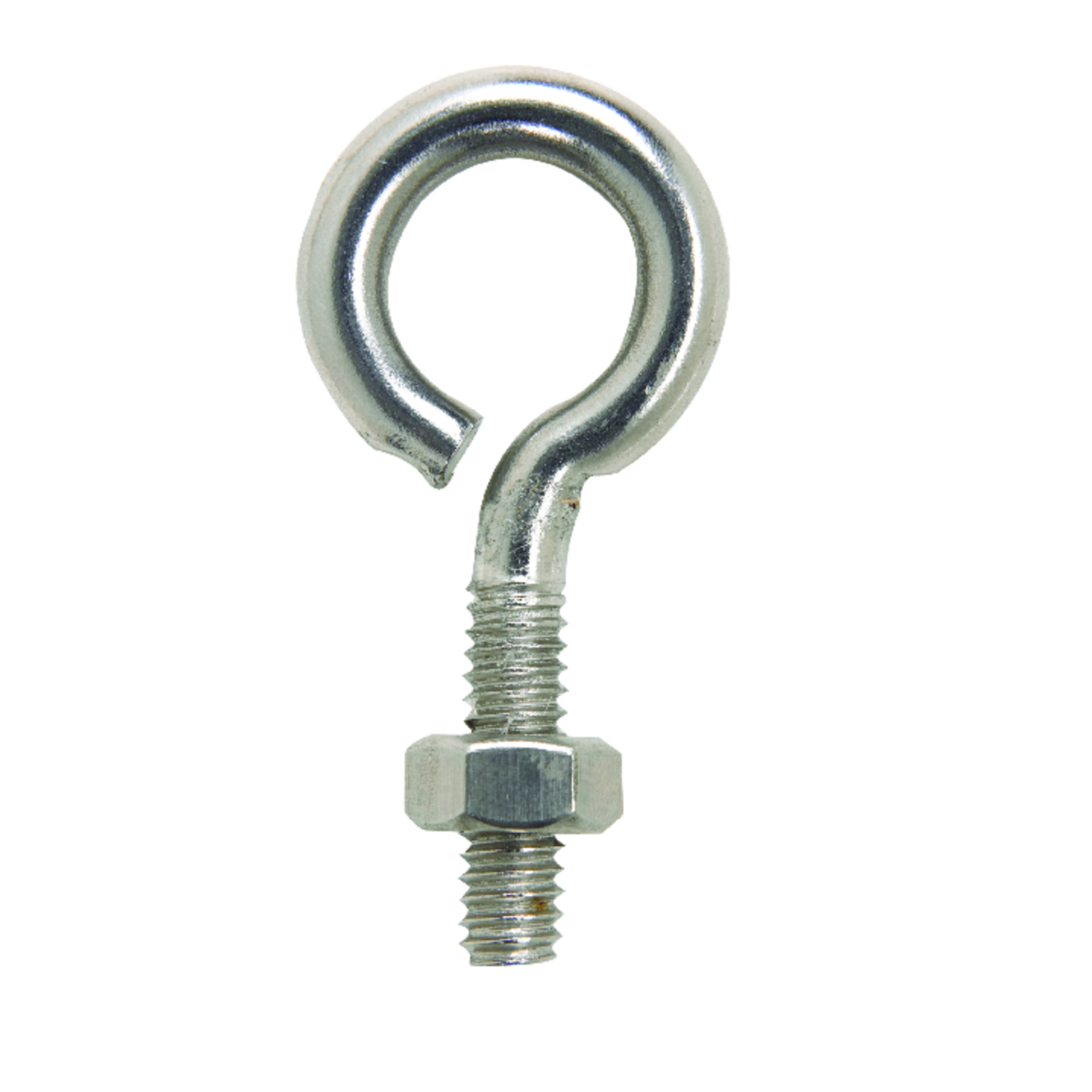 Hampton 1/4 in. X 2 in. L Stainless Stainless Steel Eyebolt with Nut Nut Included