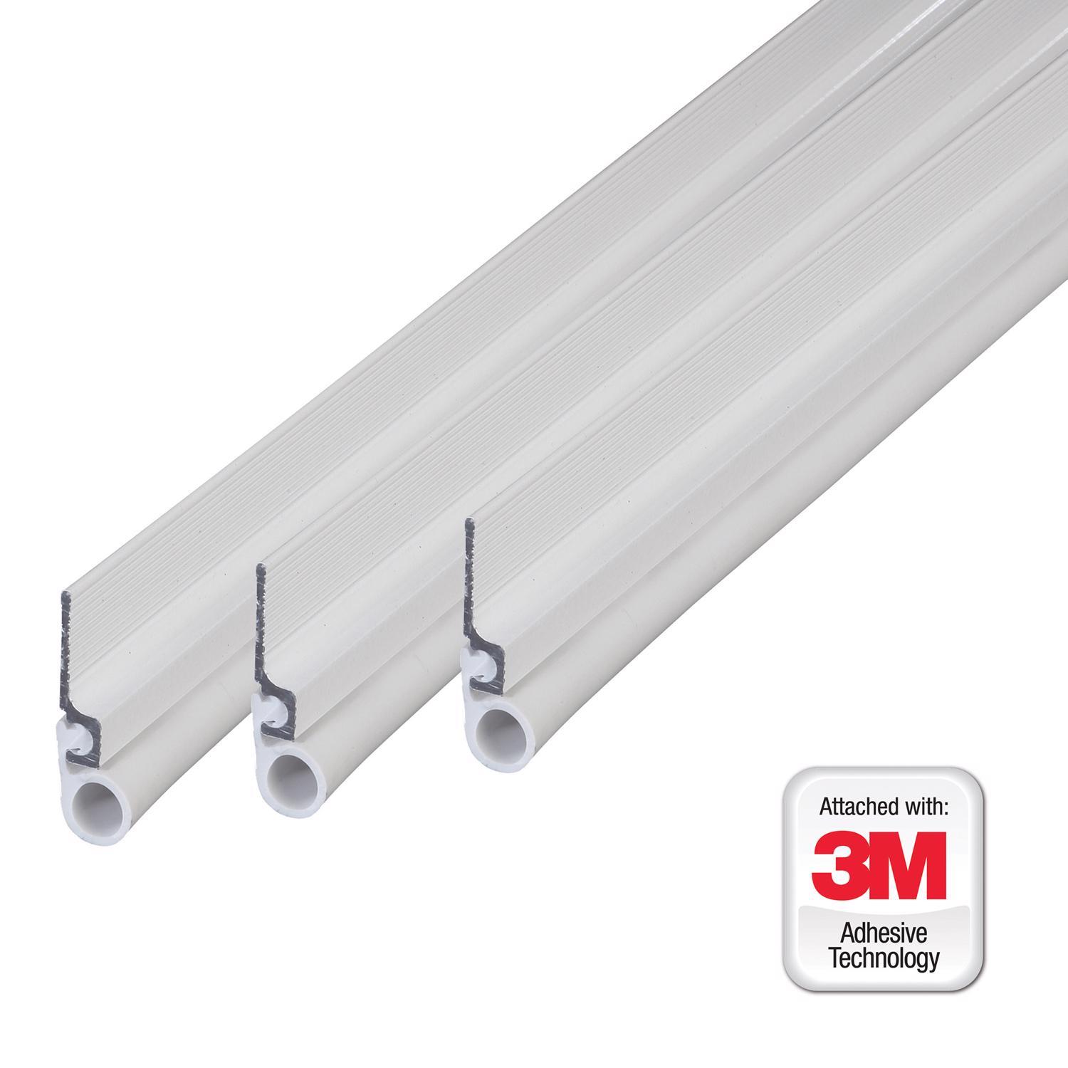 M-D Cinch White Aluminum/Vinyl Door Set Seal For Top/Side Seal 85 in. L X 1/2 in.