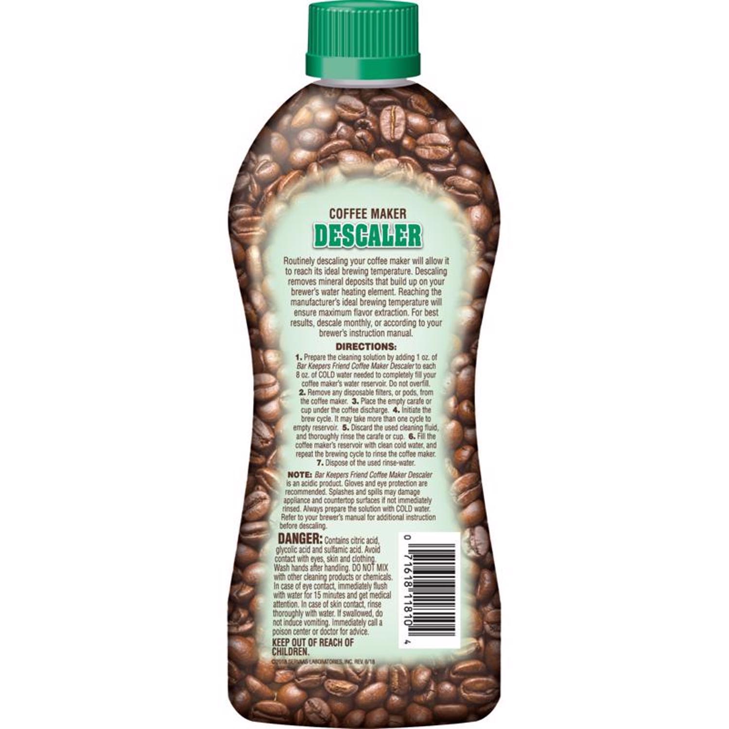 Bar Keeper's Friend Coffee Maker Descaler 12 oz Liquid