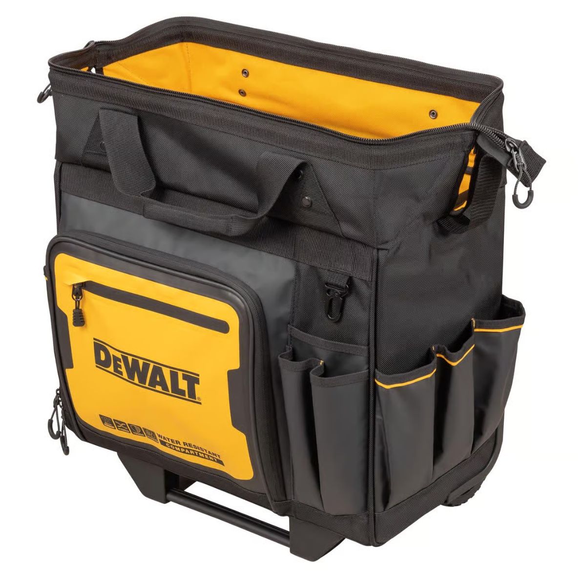 DEWALT Ballistic Nylon Tool Bag On Wheels Roller Tool Bag 27 pocket Black/Yellow 1 Piece