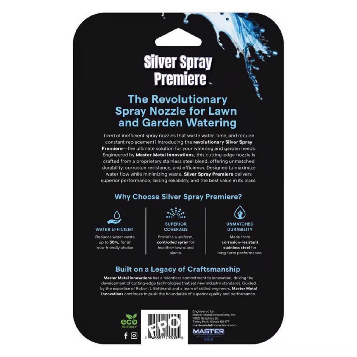 Silver Spray Premiere Adjustable Stainless Steel Spray Nozzle