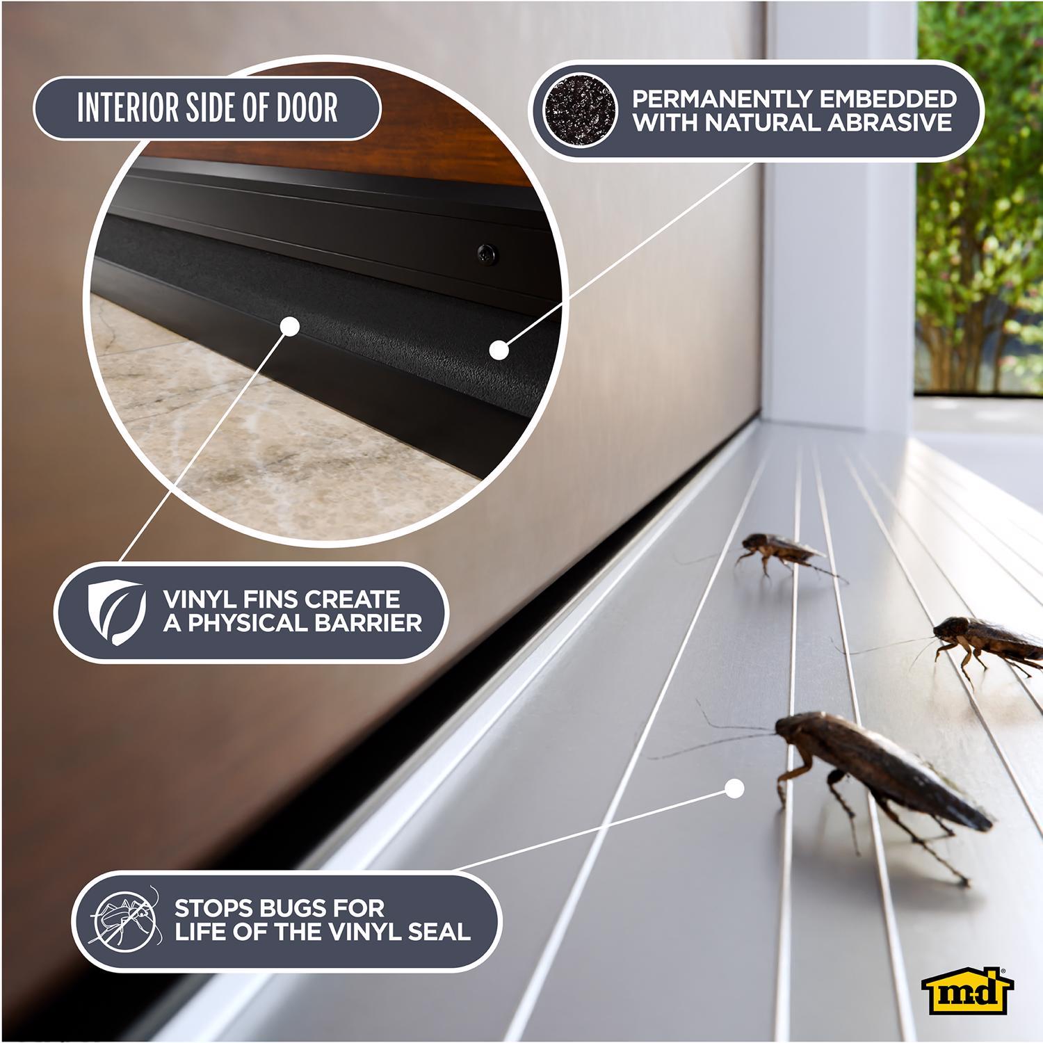 M-D Building Products DENY Bronze Aluminum/Vinyl Sweep For Doors 36 in. L X 0.25 in.