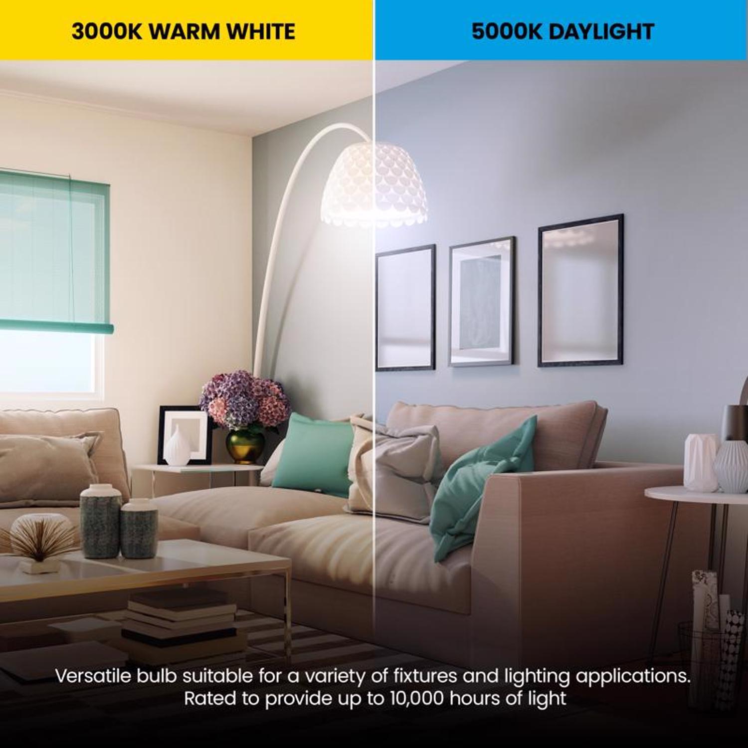 Feit A19 E26 (Medium) LED Bulb Warm White 60 Watt Equivalence 10 pk