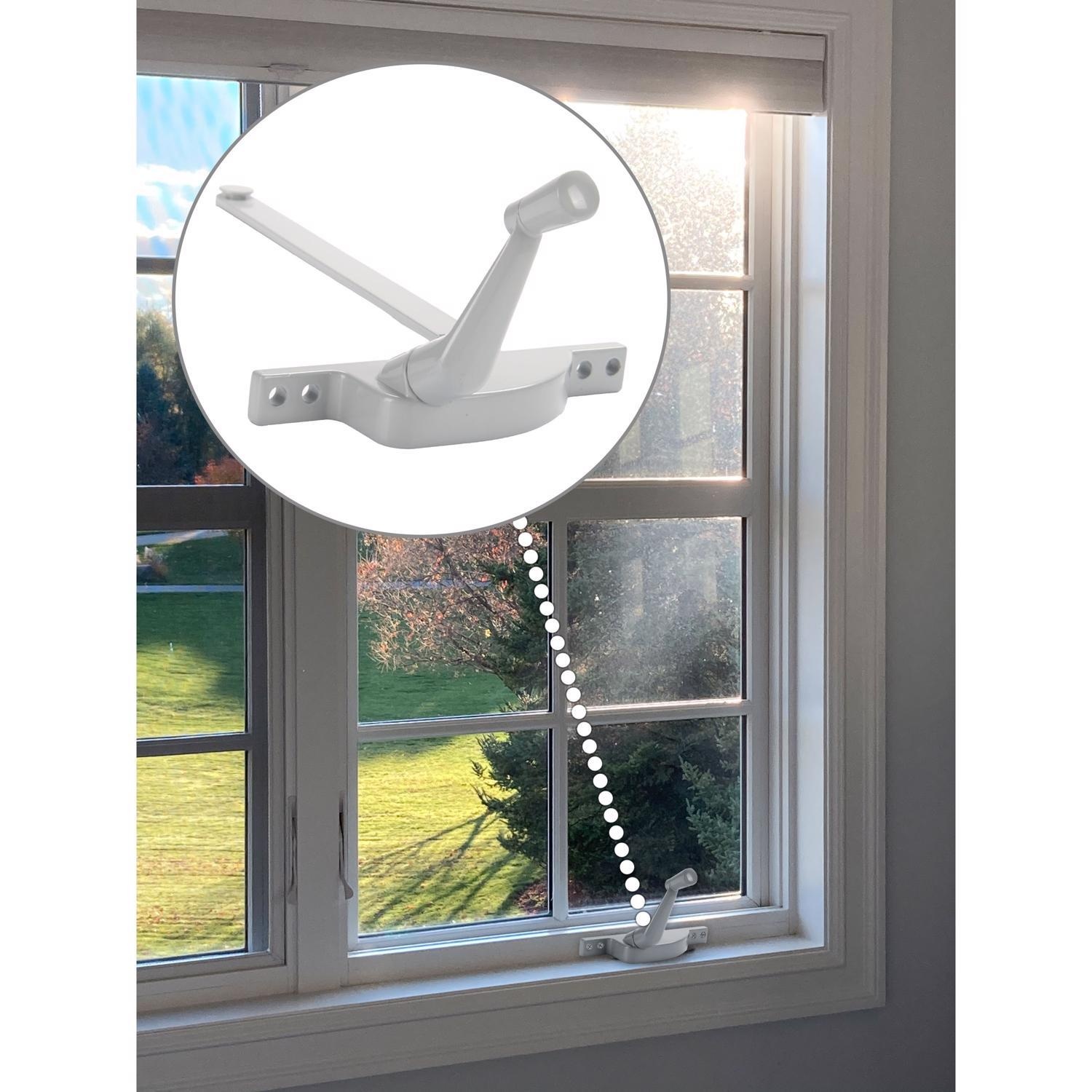 Ace Gray Aluminum Right Single-Arm Casement Operator w/Crank For Jalousie