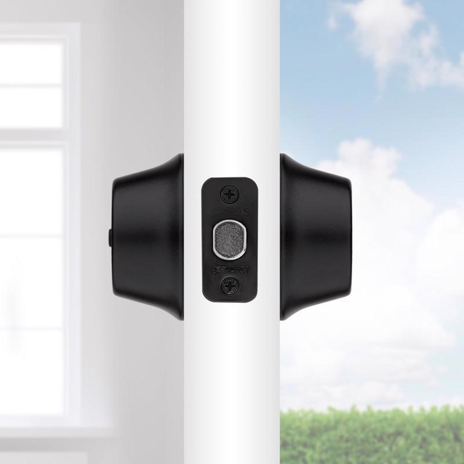 Kwikset SmartKey Security Matte Black Metal Double Cylinder Deadbolt