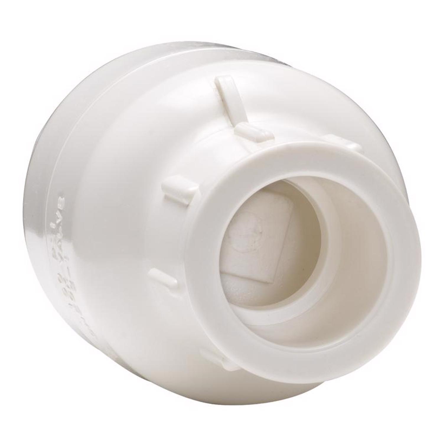 Homewerks 1-1/2 in. D X 1-1/2 in. D Solvent PVC Spring Loaded Check Valve