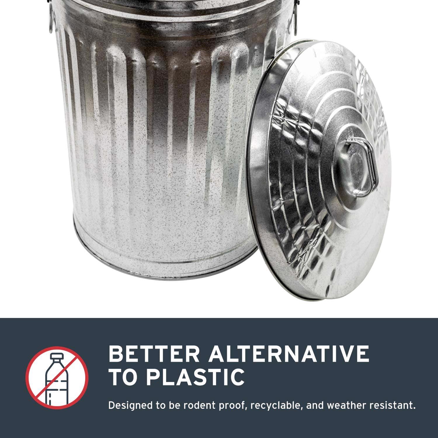 Amazing Galvanized Garbage Can With Lid Moment Art