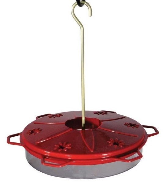 Audubon Classic Plastic Hummingbird Dish Feeder, Red, 12 oz.