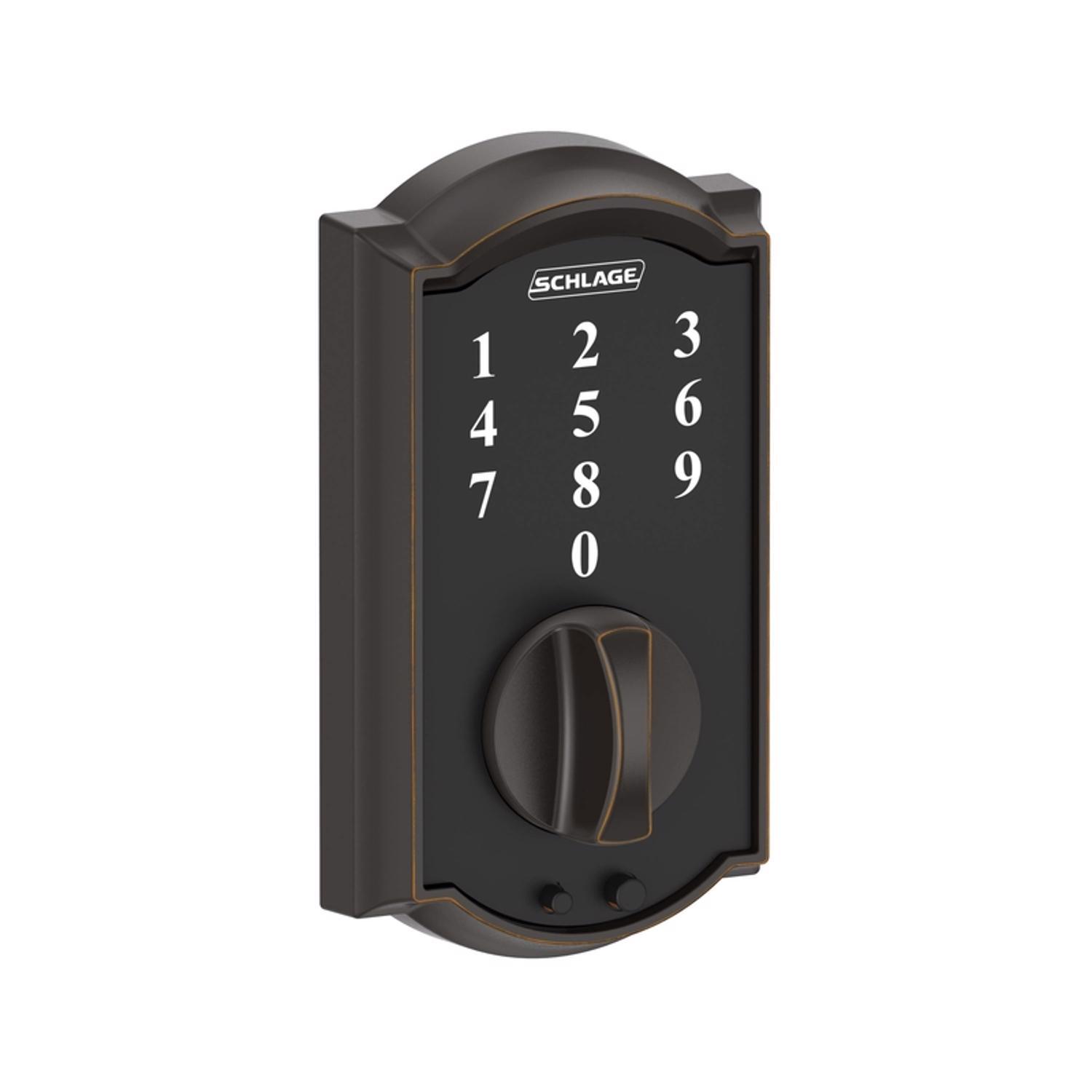 Schlage Aged Bronze Steel Touchscreen Deadbolt