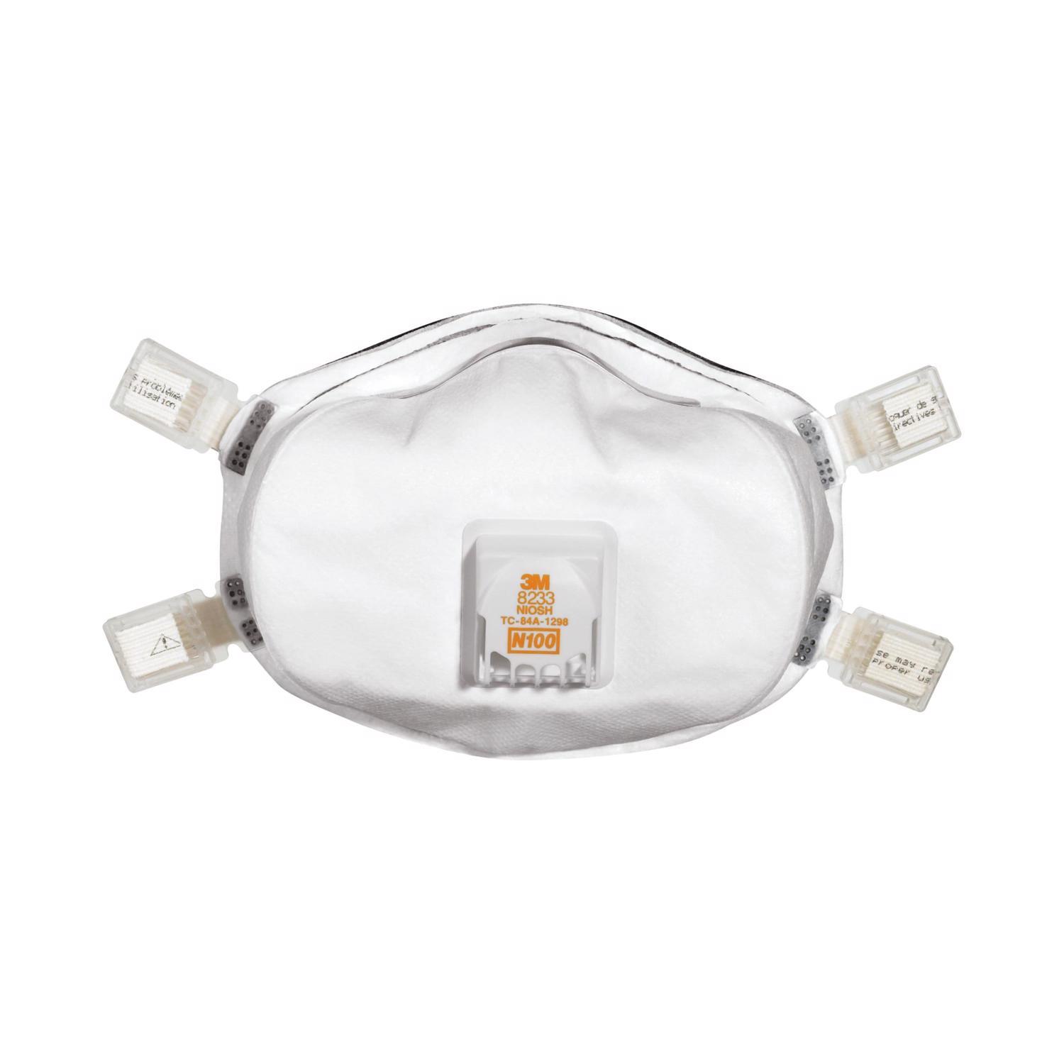 3M N100 Lead Paint Removal Disposable Respirator Valved White 1 pc