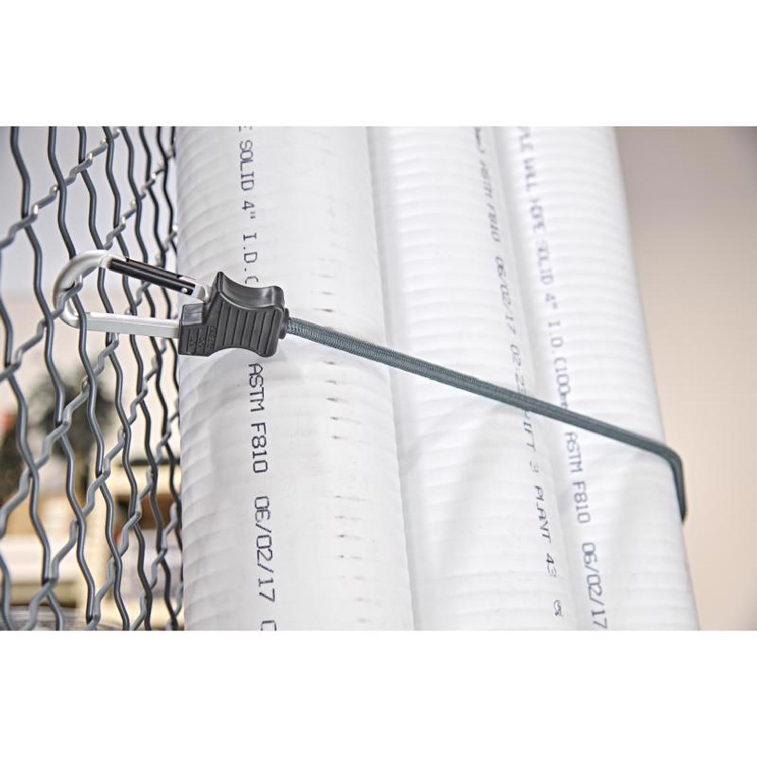 Keeper Black Carabiner Style Bungee Cord 48 in. L X 0.315 in. 1 pk