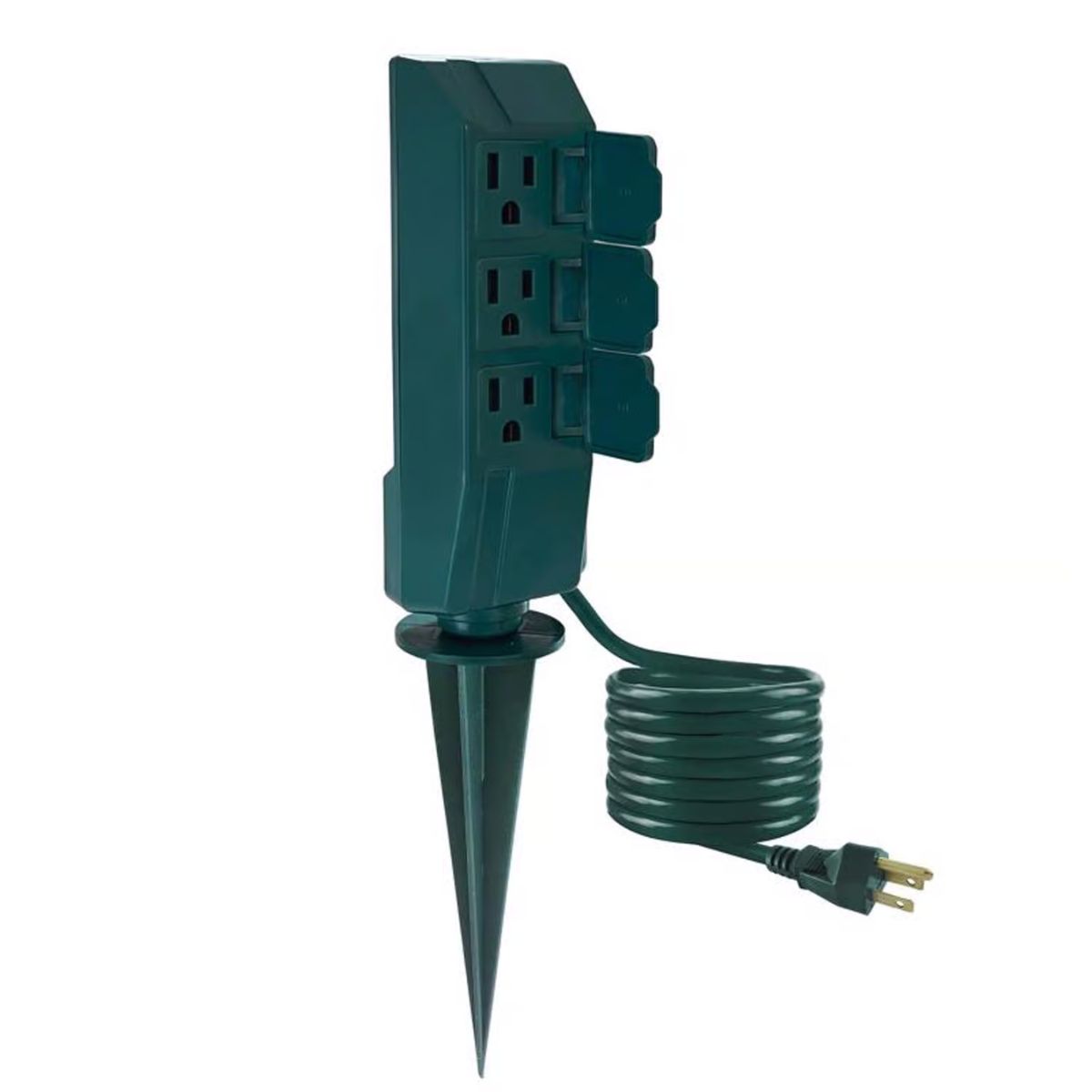 Ace 6 ft. L 3 outlets Yard Stake Power Strip Green
