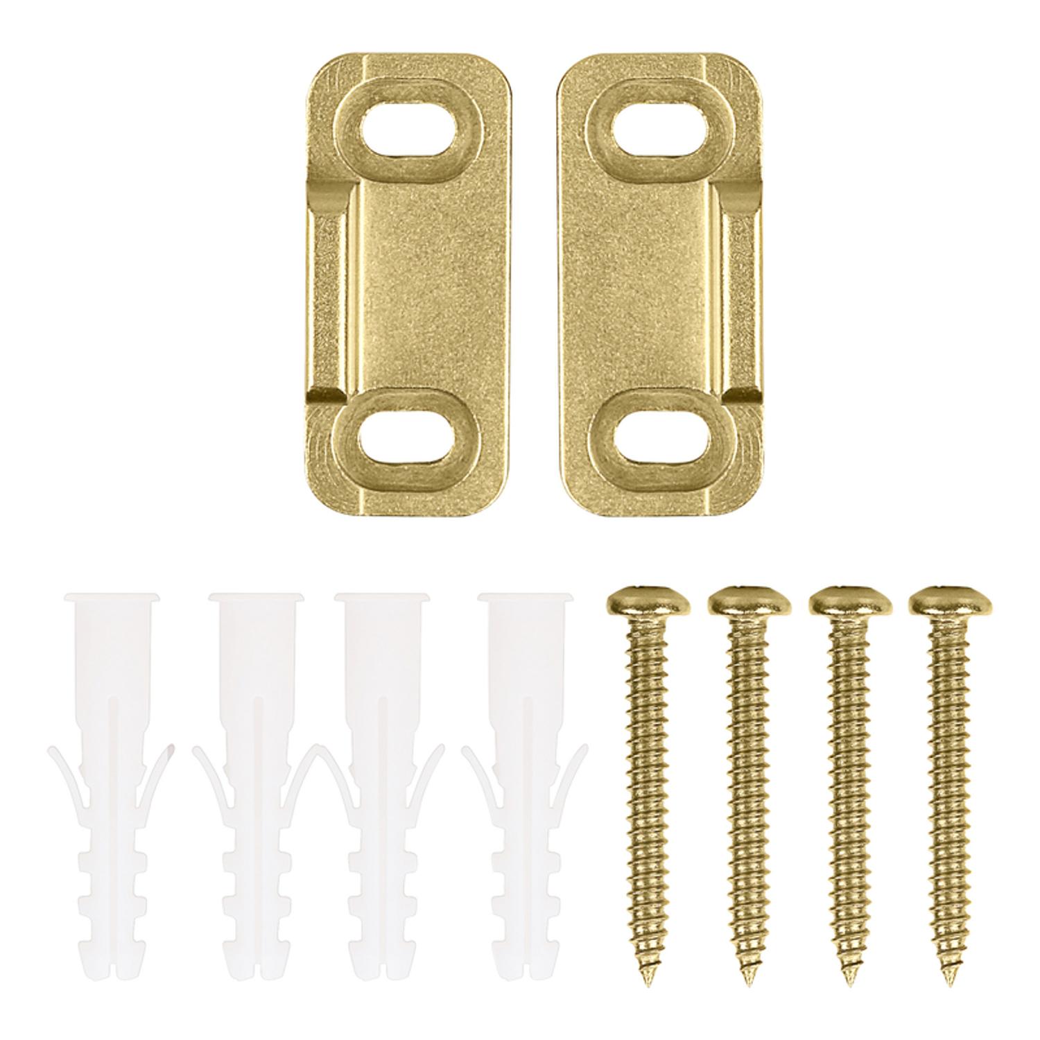National Hardware Brushed Gold Aluminum Double Floor Guide 1 pc