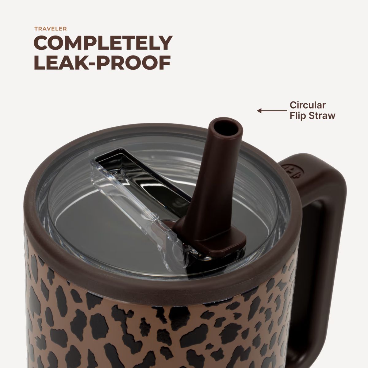 HydroJug Traveler Brown Leopard 32 oz.