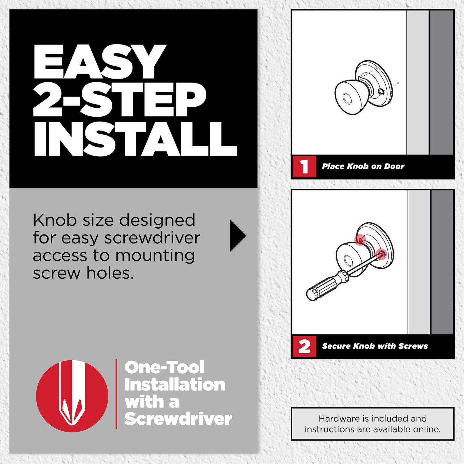 Kwikset Tylo Polished Brass Double Entry Door Kit 1-3/4 in.