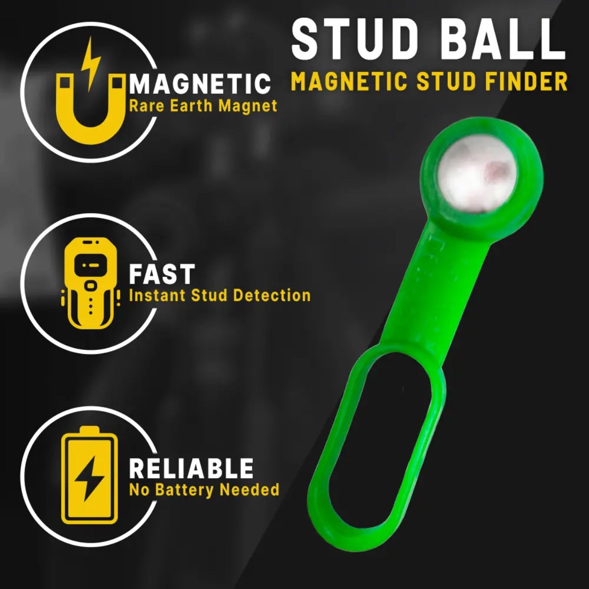Rack-A-Tiers Stud Ball Magnetic Stud Finder