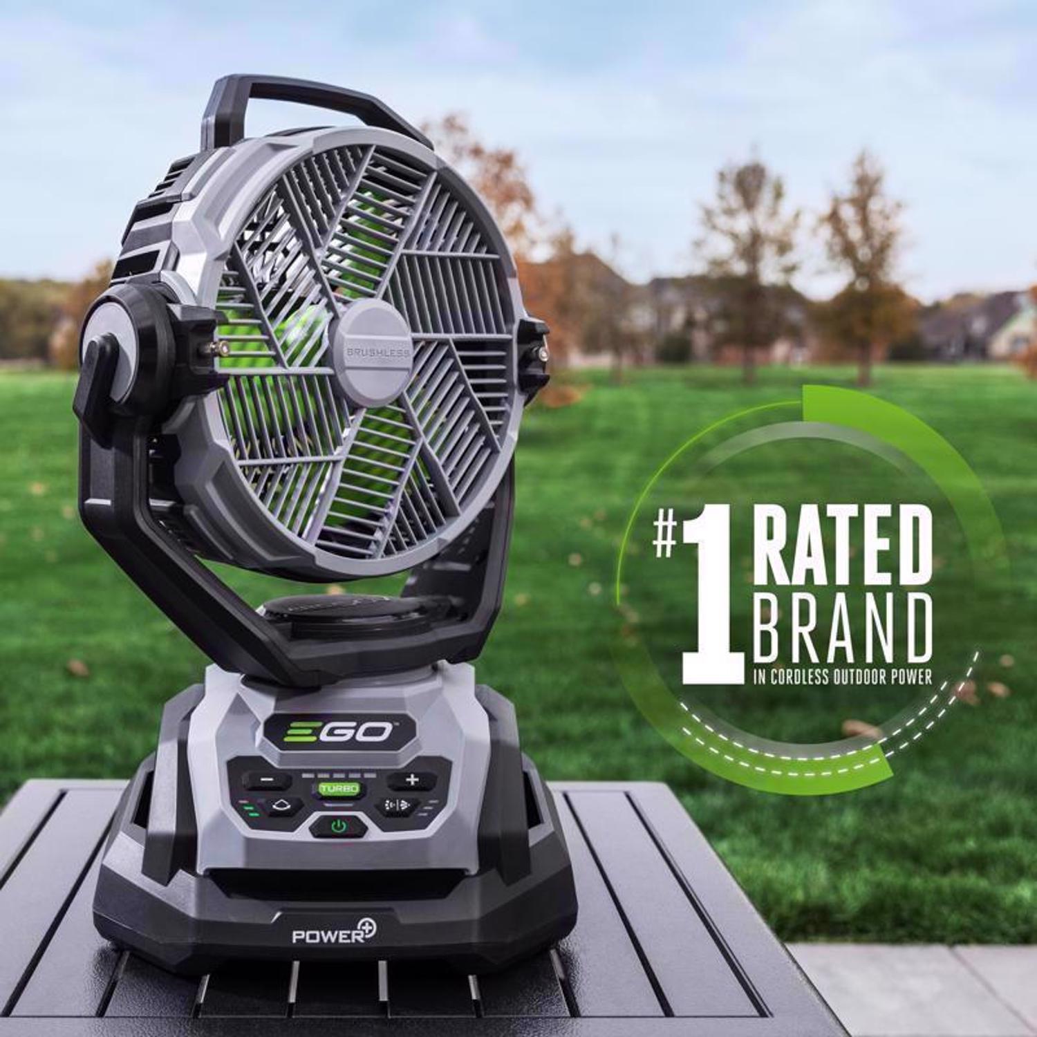 EGO Power+ 10 in. H 5 speed Oscillating Misting Fan Remote Control