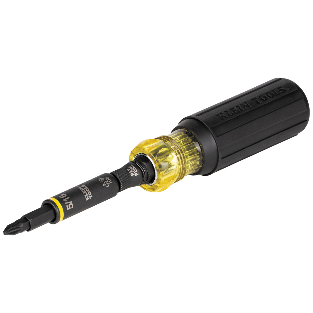 Klein Impact Rated Multi-Bit Screwdriver / Nut Driver, 11-in-1