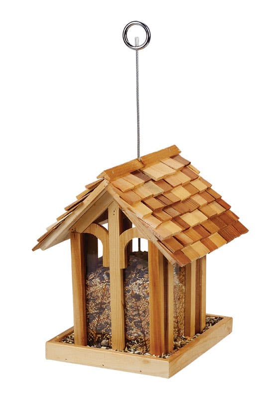 Perky-Pet Wild Bird 3.5 lb Wood Mountain Chapel Bird Feeder 1 ports