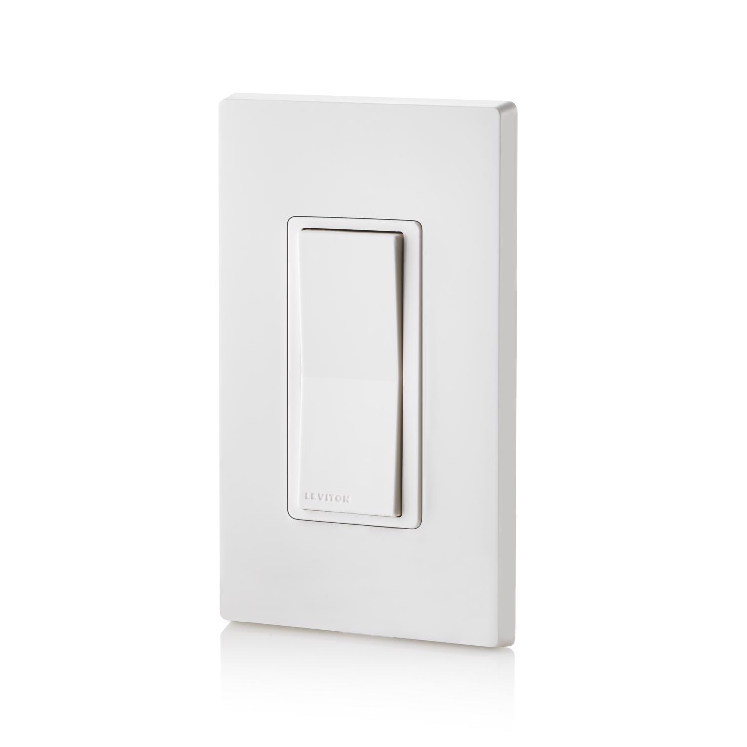 Leviton Decora Smart Three Pole Remote Smart-Enabled Switch White 1 pk