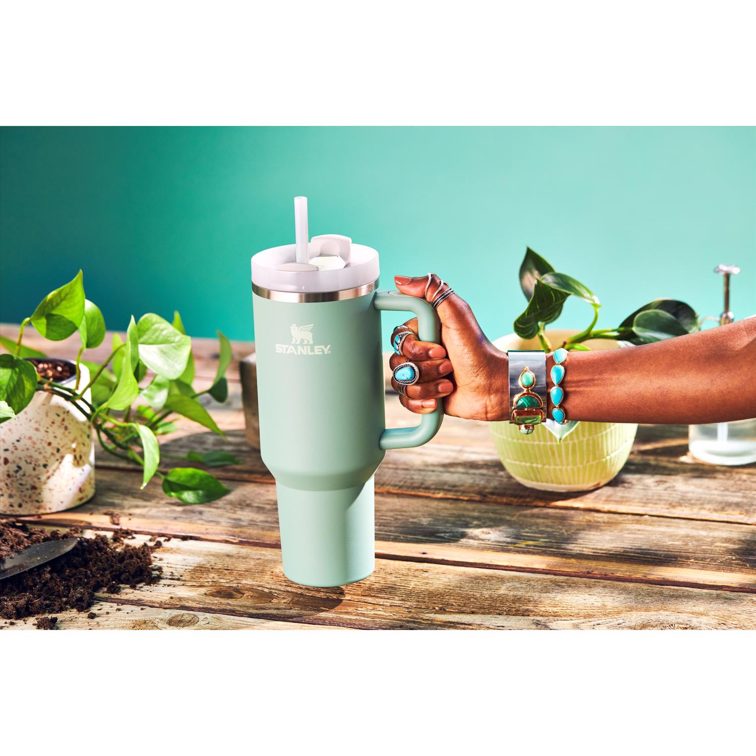 Stanley The Quencher H2.0 FlowState 30 oz Eucalyptus BPA Free Double-wall Vacuum Insulated Tumbler