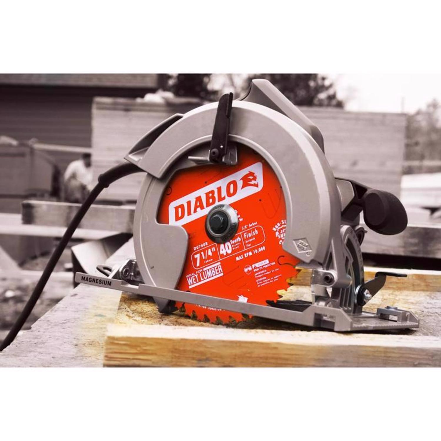 Diablo 7-1/4 in. D X 5/8 in. TiCo Hi-Density Carbide Finishing Saw Blade 40 teeth 1 pk