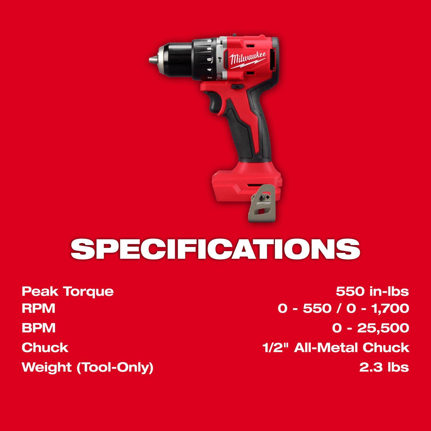 Milwaukee M18 Cordless Brushless 4 Tool Combo Kit
