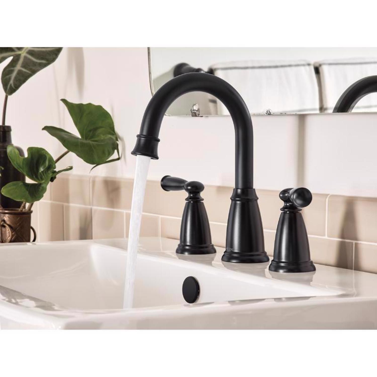 Moen Banbury Matte Black Widespread Bathroom Sink Faucet 8 - 16 in.