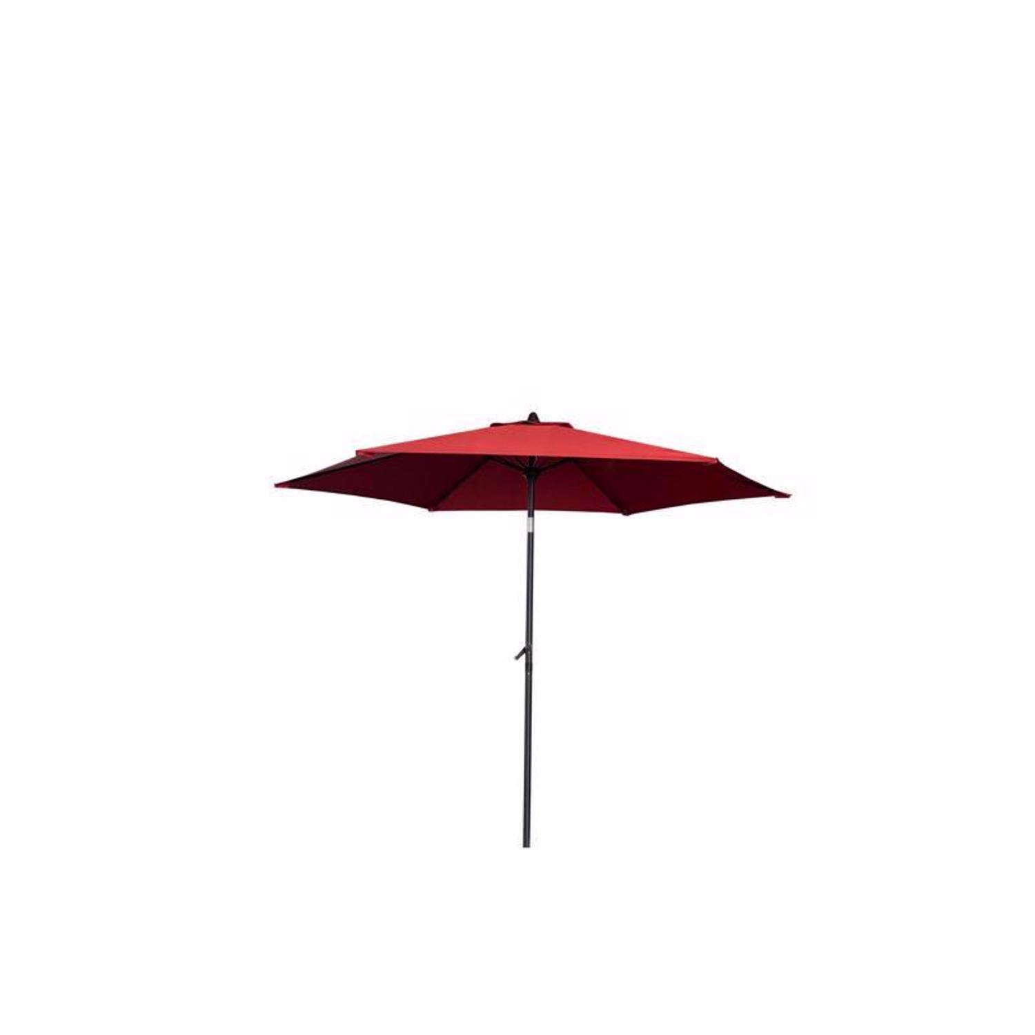 Living Accents 9 ft. Tiltable Brick Red Market Umbrella