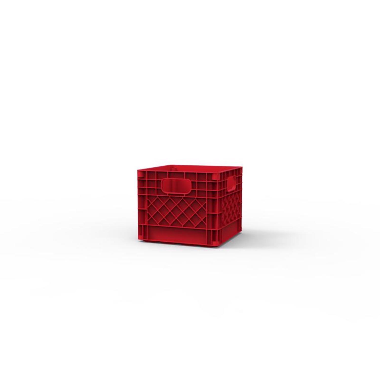 Organize-it Red Miniature Storage Bin 5.5 in. H X 6.5 in. W X 6.5 in. D Stackable