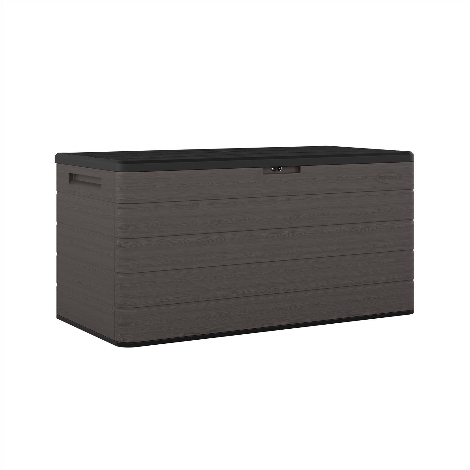 Suncast 58 in. W X 29 in. D Charcoal Plastic Deck Box 170 gal.