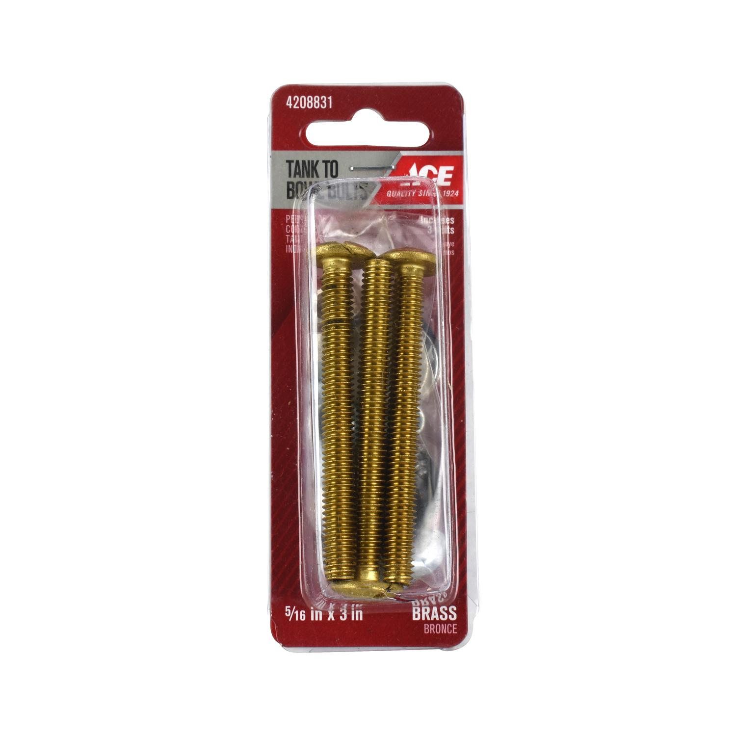 Ace Tank to Bowl Bolts Brass