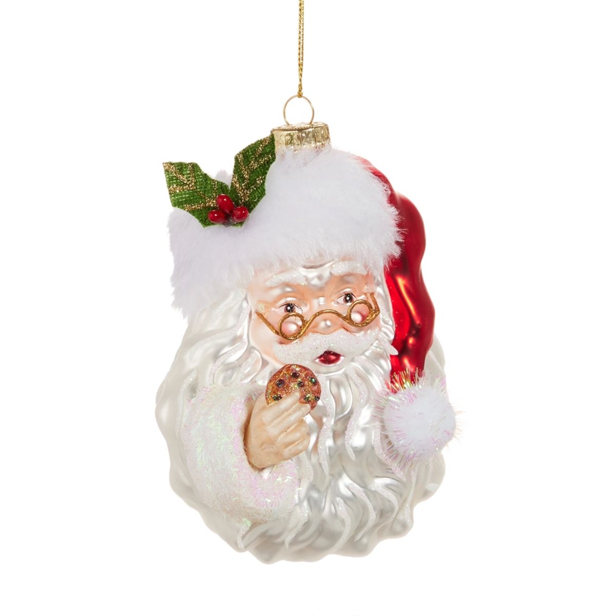 Raz 5 in. Santa with Cookie Ornament