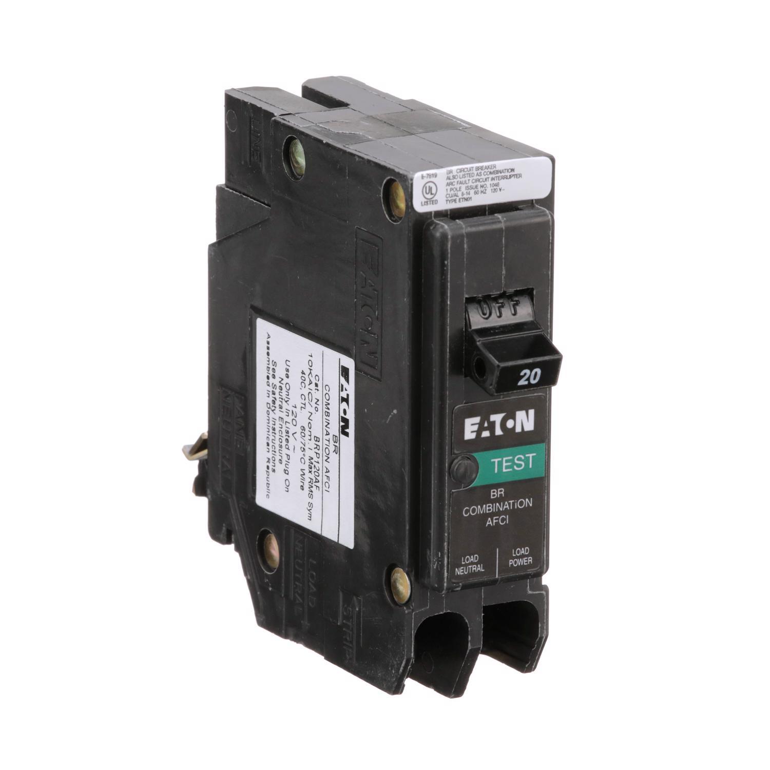 Eaton 20 amps Combination AFCI Single Pole Circuit Breaker