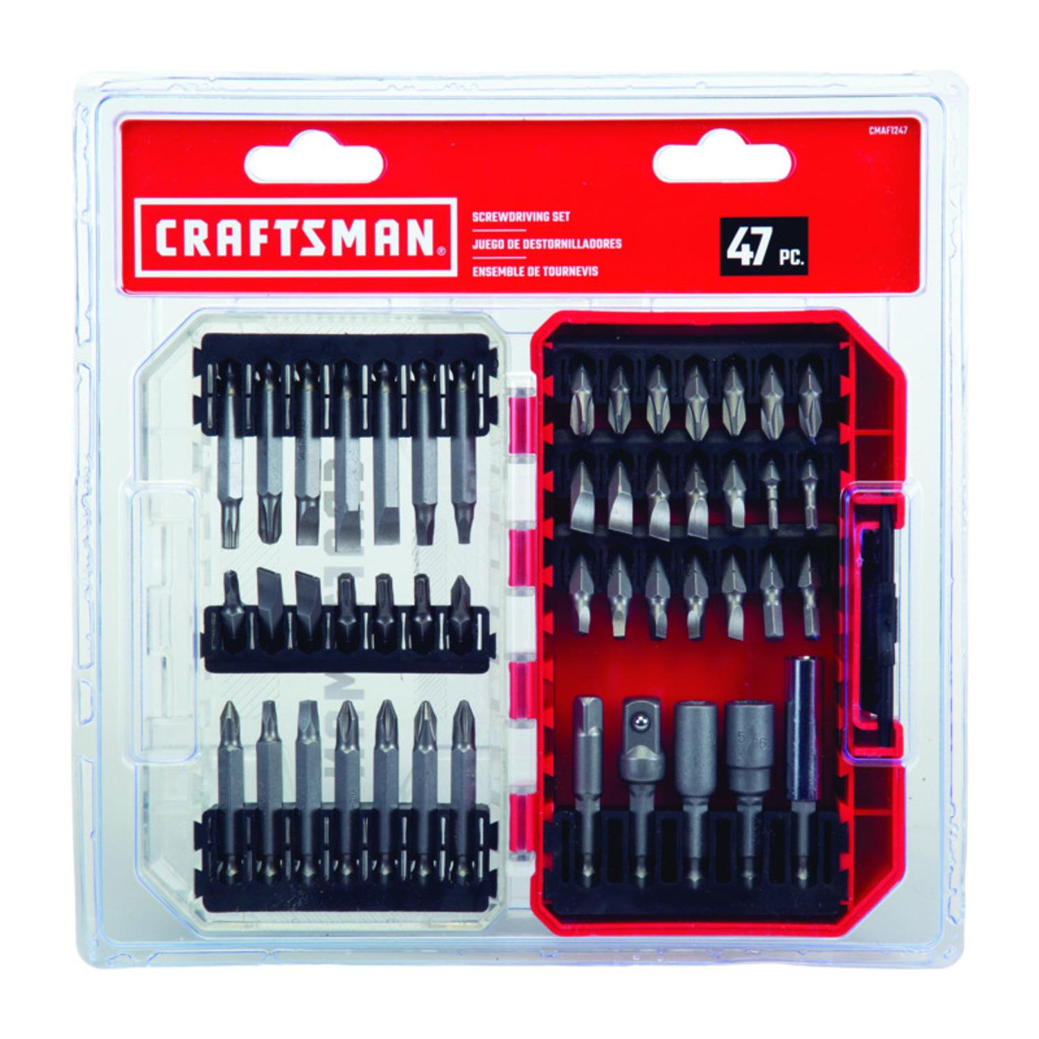 CRAFTSMAN Screwdriver Bit Set Steel 47 pc