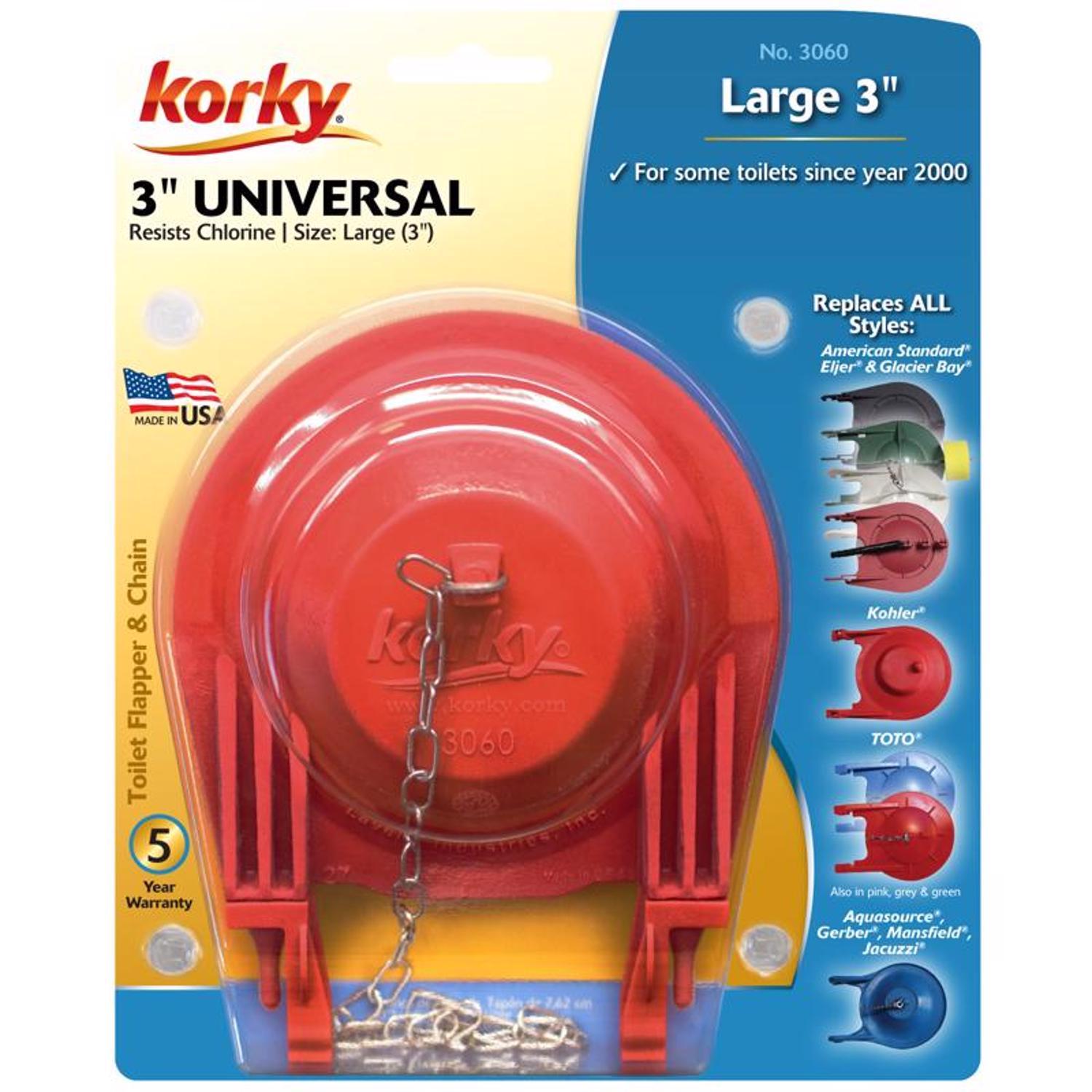 Korky Toilet Flapper Red For Universal