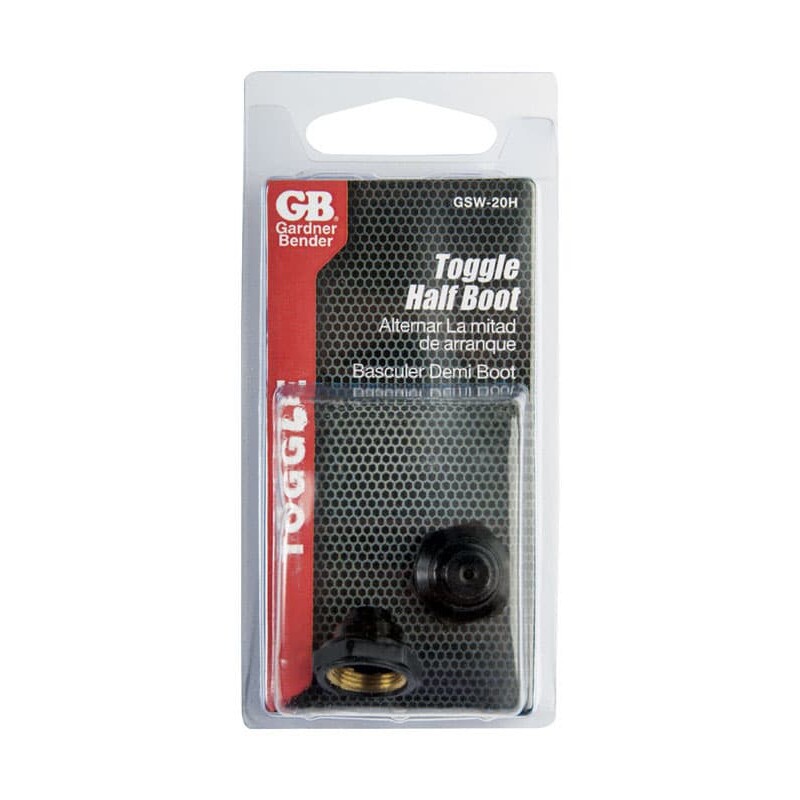 Gardner Bender Half-Boot Toggle Switch Black 2 pk