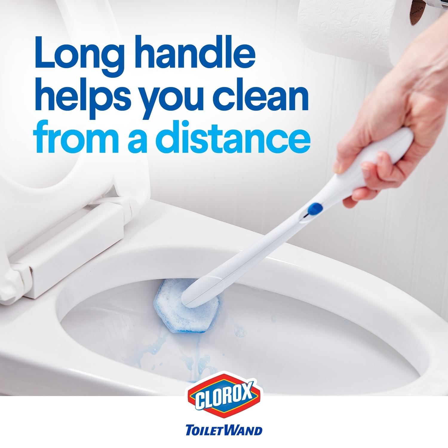 Clorox No Scent Toilet Wand Refill Heads 1.74 oz Cloth