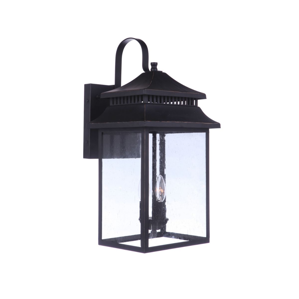 Craftmade Crossbend 3 Light Extra Large Outdoor Wall Lantern in Dark Bronze Gilded