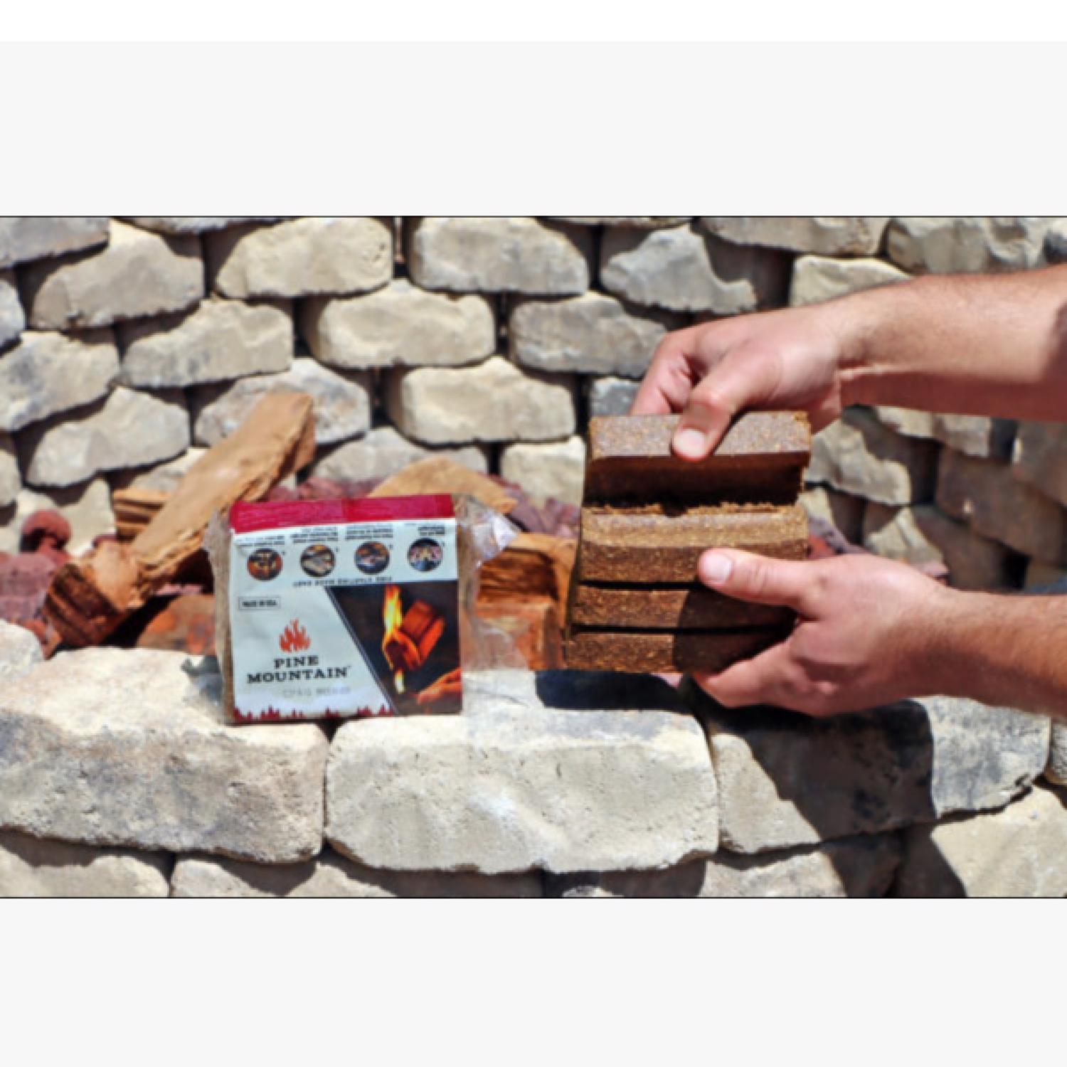 Pine Mountain Starter Logg Pine Sawdust Fire Starter 30 min 4 pk