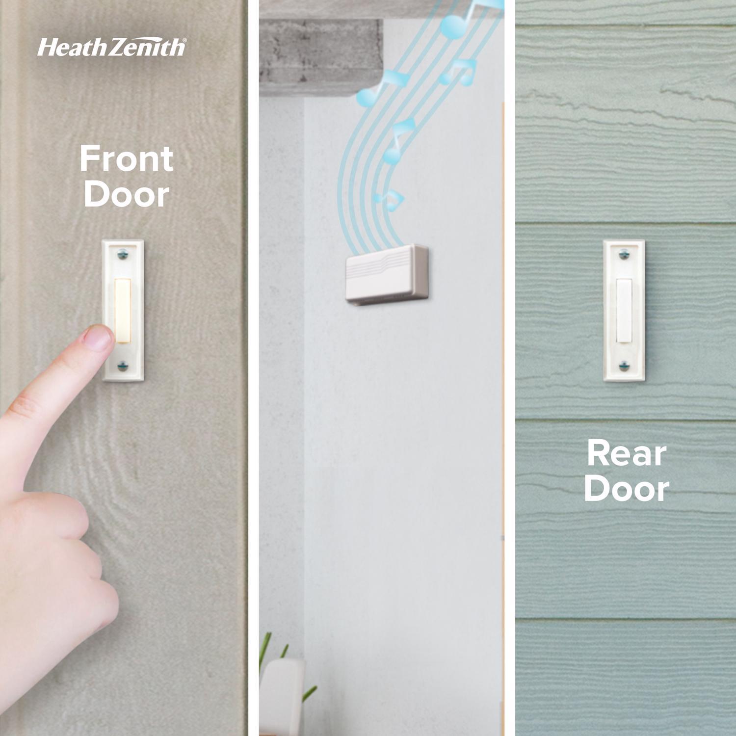 Heath Zenith White Plastic Wired Door Chime Kit | Stine Home +
