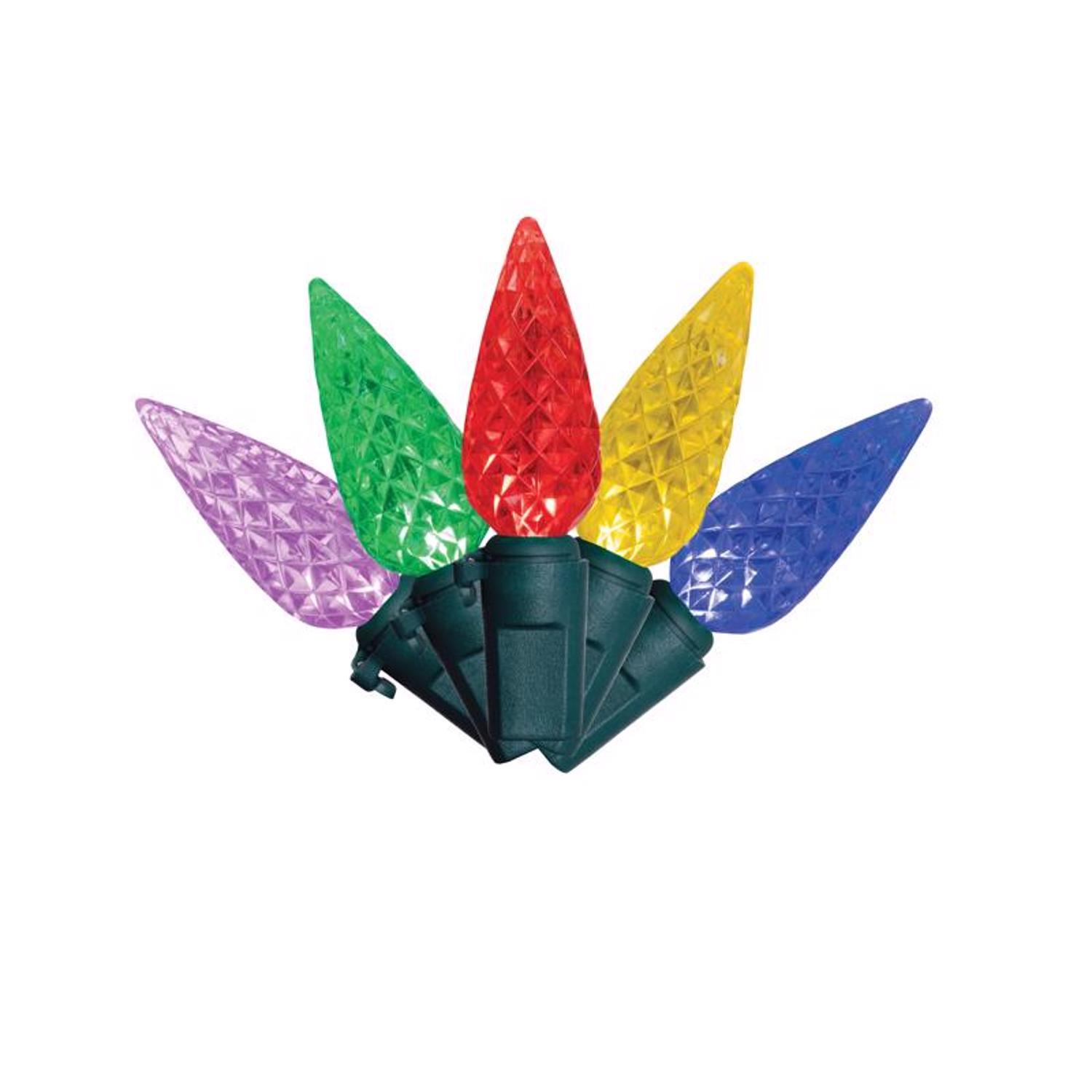 Celebrations Classic LED C6 Multicolored 100 ct String Christmas Lights 24.75 ft.