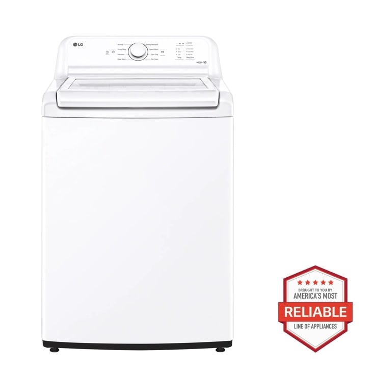 LG 4.1 cu. ft. Top Load Washer with 4-Way Agitator&reg; and TurboDrum&trade; Technology, White