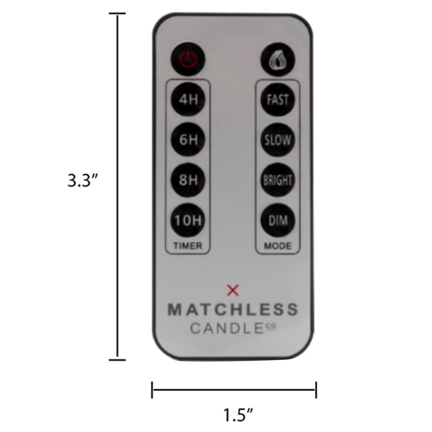 Matchless Candle Co Darice Silver Unscented Scent Candle Remote