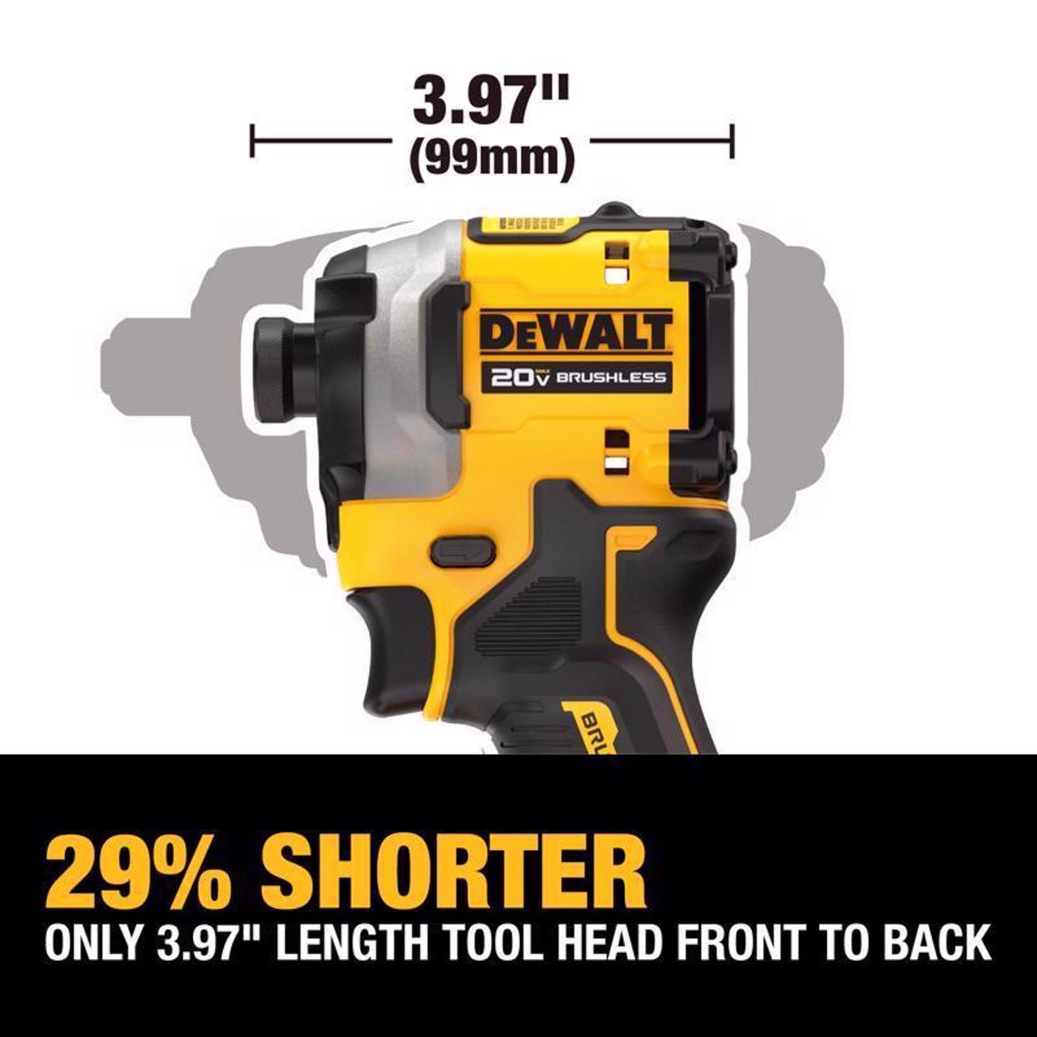 DeWalt 20V MAX ATOMIC 1/4 in. Cordless Brushless 3-Speed Impact Driver Tool Only