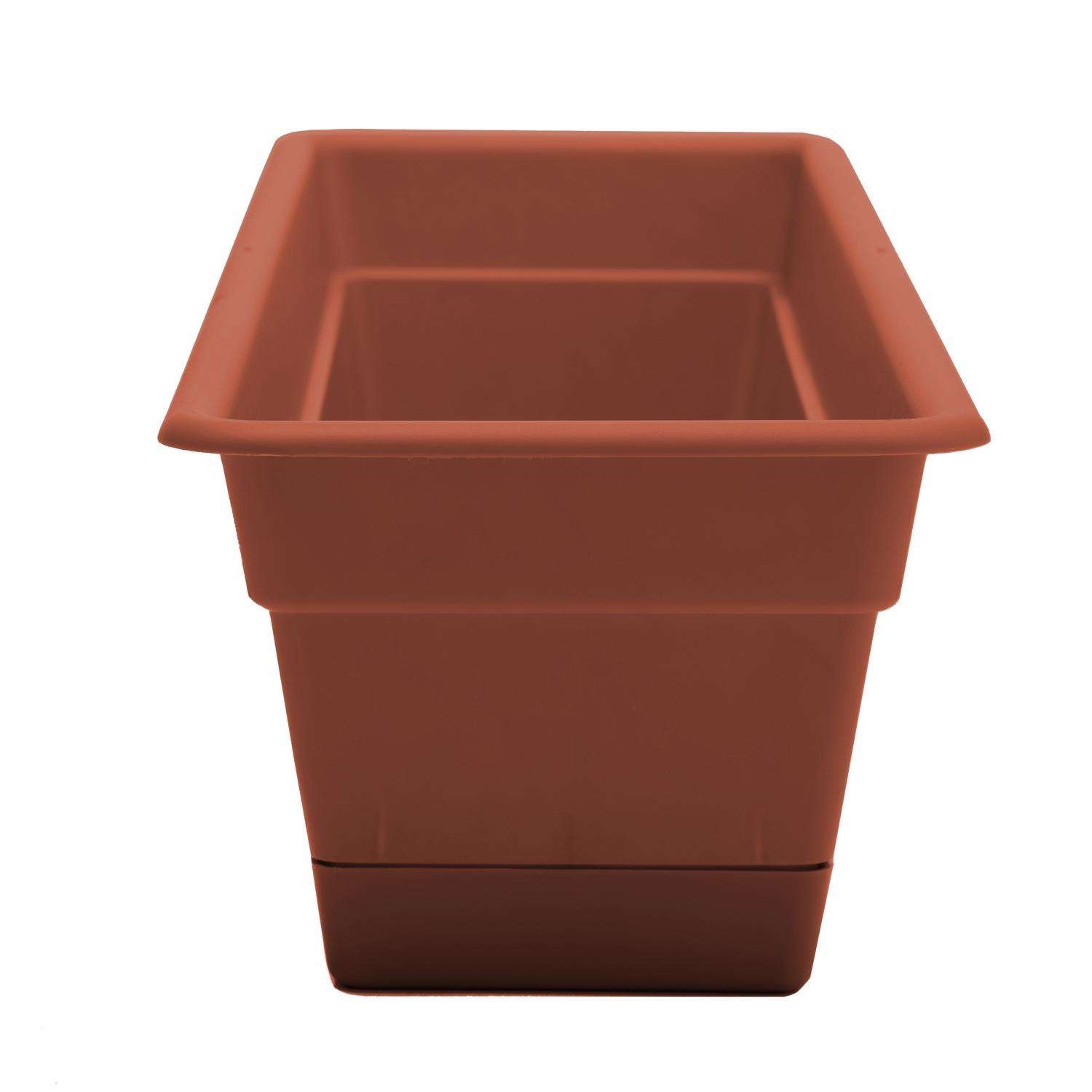 Bloem Dura Cotta 5.75 in. H X 24 in. W X 7.5 in. D Plastic Window Box Terra Cotta