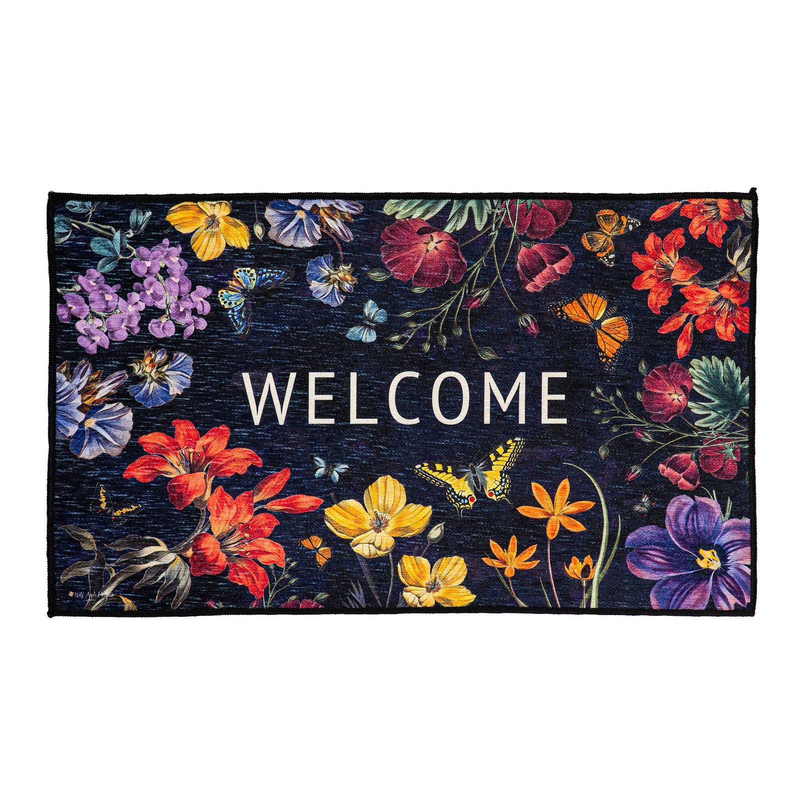 Evergreen Butterfly Garden Washable Indoor/Outdoor Mat