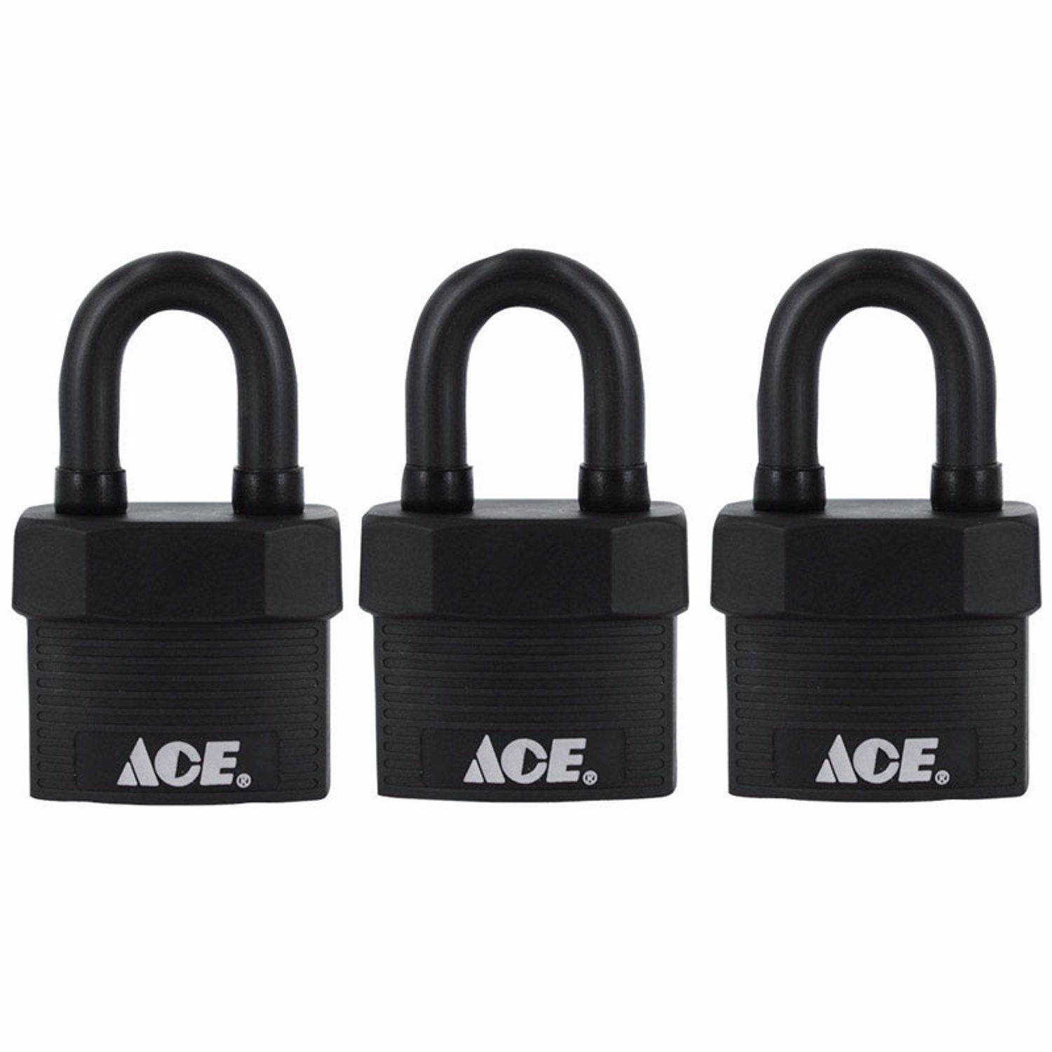Ace 1-5/8 in. H X 1-3/4 in. W X 1-1/8 in. L Steel Double Locking Padlock