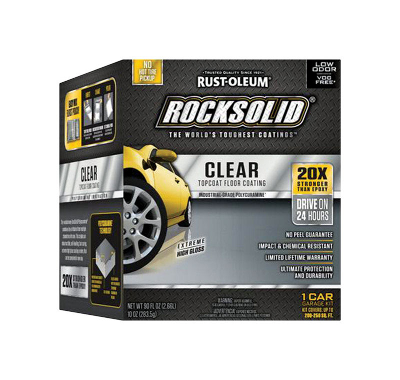 Rust-Oleum RockSolid High-Gloss Clear Garage Floor Coating Kit 90 oz